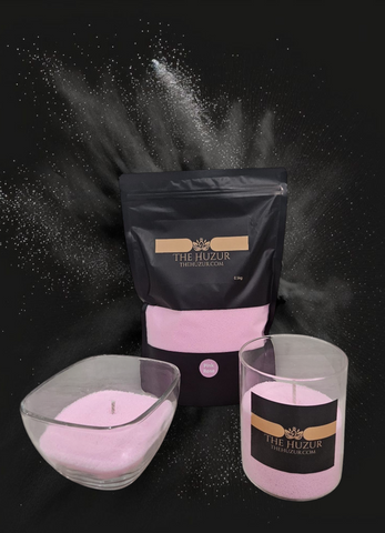 Huzur Pearl Sand Candle Kit – 17.63oz Wax Granules & 30 Wicks