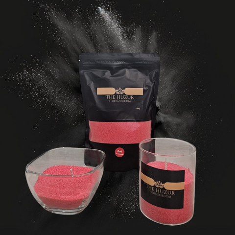 Huzur Pearl Sand Candle Kit – 17.63oz Wax Granules & 30 Wicks