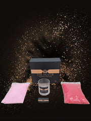 Huzur Sand Wax Candle Set – 1kg Pearled Wax, 40 Wicks & Glass Jar in Gift Box