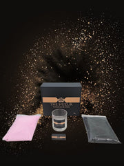 Huzur Sand Wax Candle Set – 1kg Pearled Wax, 40 Wicks & Glass Jar in Gift Box