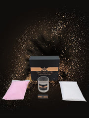 Huzur Sand Wax Candle Set – 1kg Pearled Wax, 40 Wicks & Glass Jar in Gift Box