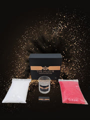 Huzur Sand Wax Candle Set – 1kg Pearled Wax, 40 Wicks & Glass Jar in Gift Box