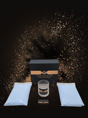 Huzur Sand Wax Candle Set – 1kg Pearled Wax, 40 Wicks & Glass Jar in Gift Box